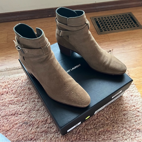 Saint Laurent Blake Jodhpur Suede Boots, Tan size 40 (10) - Picture 2 of 16